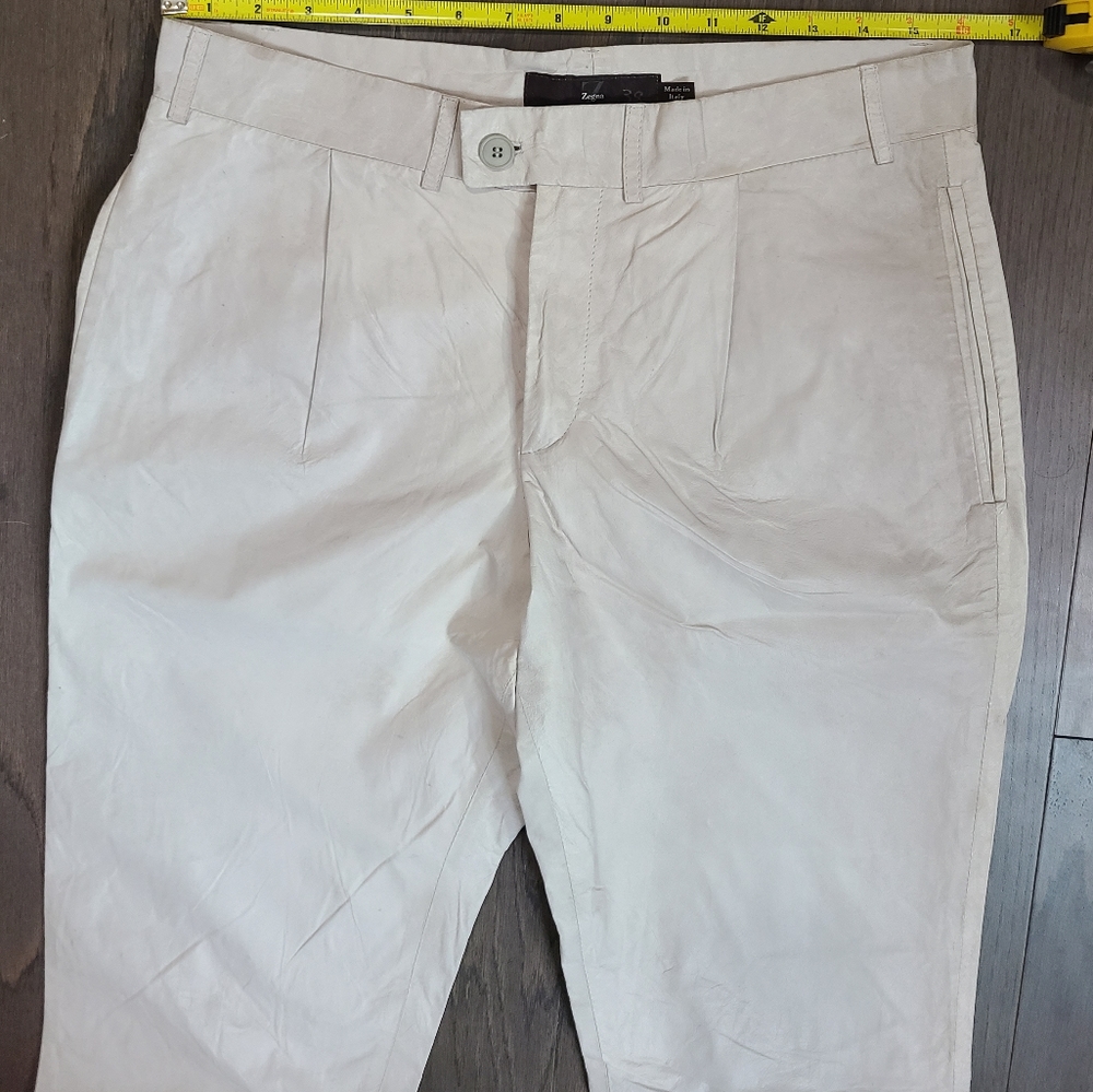 Z Zegna leather trousers